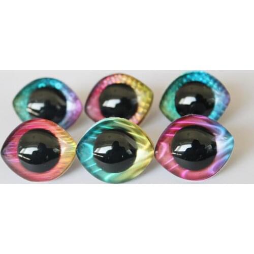 Exclusive style 10pcs/lot 23x28mm 20x23mm oval shape clear 3D safety toy eyes +fabric+hard washer for diy doll finding