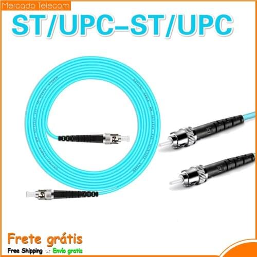 Stock Ready free shipping 10G 5pcs/Lot ST/UPC-ST/UPC Multimode fiber optic patch cord OM3 fiber optic cable