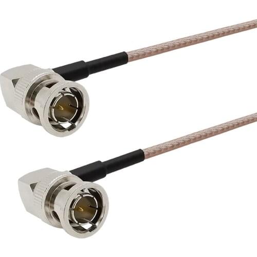 BNC male right-angle BNC male RA pigtail line 75 ohm RG179 coaxial cable BNC Plug to BNC Plug Cable