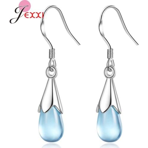 Popular 925 Sterling Silver Earrings Waterdrop Jewelry Earring For Female Wedding Party Gifts Ornaments Wholesale