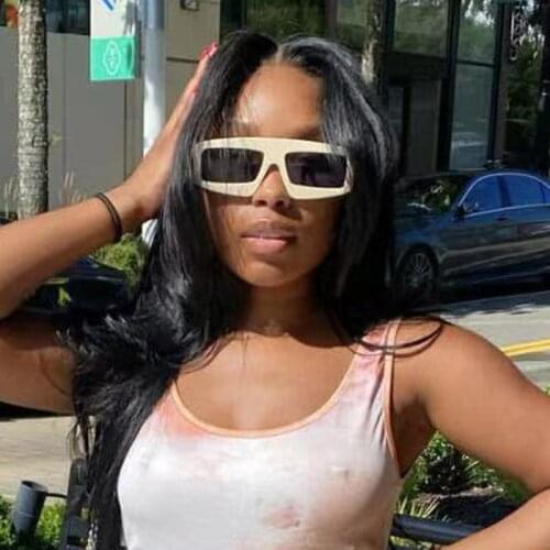 Square Oversized Sunglasses Women Men Luxury Brand Designer Sun Glasses Famale Retro Flat Top Sunglass Oculos De Sol