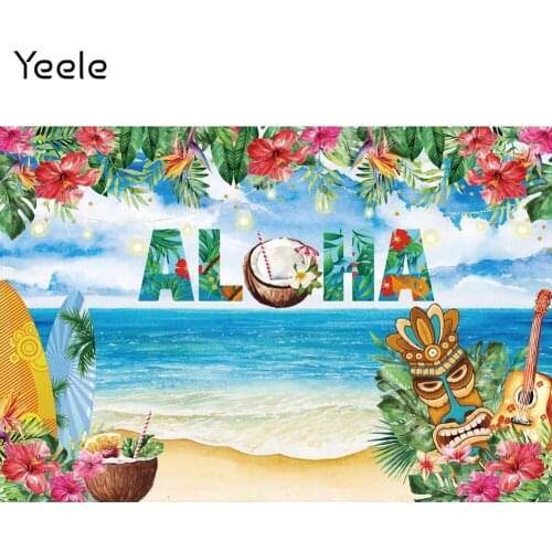 Yeele Baby Shower Summer Backdrop Photocall Surfing Flowers Birthday Party Background Photographic Photography For Photo Studio