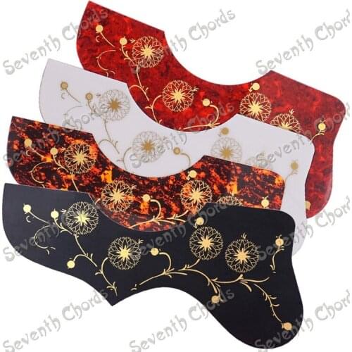 EJ200 Left handed Acoustic Guitar Pickguard Pick Guard Anti-scratch Plate With Gold Flower / White & Red & Brown & Black choose