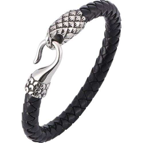Fashion Men Bracelet Stainless Steel Simple Hook Accessories Bracelet & Bangles Vintage Men Jewelry Gift BB0386