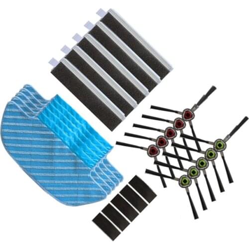 Robotic Vacuum Cleaner Mop Cloths Brush Filter for ECOVACS DEEBOT OZMO Slim 10 Robot Vacuum Cleaner Rags Parts Accessories