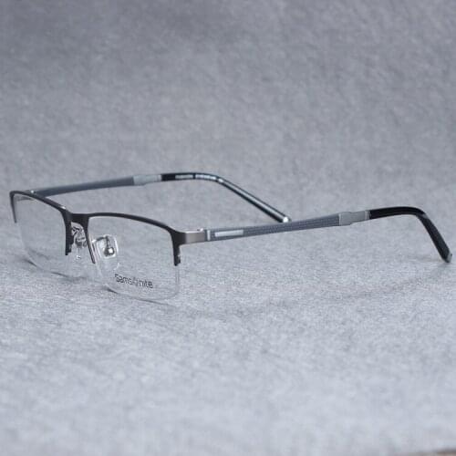 Spectacle Frame Myopia Male Tr Alloy Half Frame Spectacle Frame Comfortable Glasses Finished Business