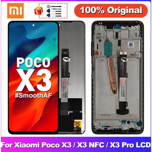6.67" Original For Xiaomi POCO X3 Display LCD Touch Screen Digitizer For POCO X3 NFC LCD Replacement Parts M2007J20CG Display