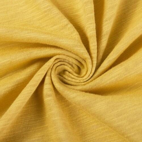 21S Slub Cotton Knitted Single Jersey Fabric For t-Shirt And Childrens Garment 50X175cm/Piece kA0038