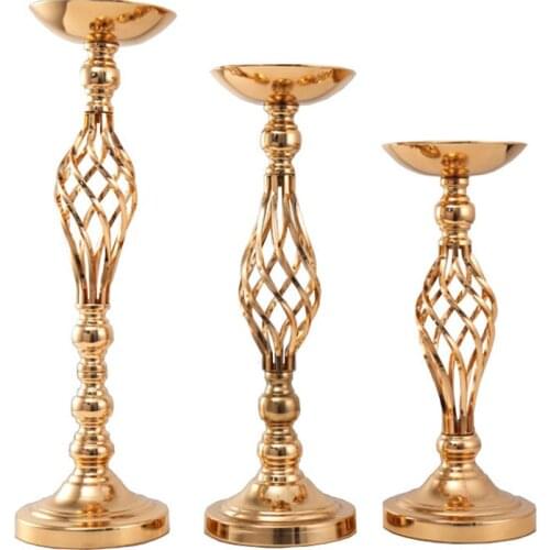 Candle Holders European Metal Candlestick Stand Centerpieces Holder Wedding Decoration Candlelight Dinner Props Party Home Decor