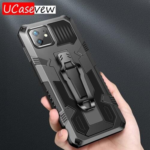 Military Grade Anti-Fall Armor Mobile Phone Case for iPhone 11 Pro Xs Max X XR 8 7 6s Plus SE2 Shockproof Full Back Stand Cover