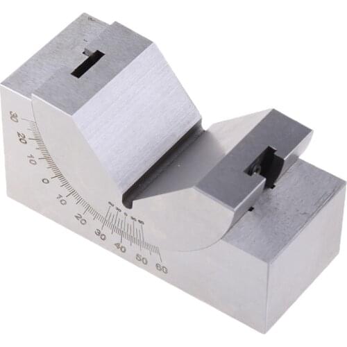 AP46 Adjustable Angle Gauge V-Block 0 to 60 Degree Ruler for Milling Machine