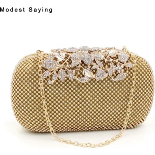 Luxury Gold Bling Crystal Wedding Party Handbags 2018 Sparkly Prom Evening Purse Dolly Bag Wedding Accessories Crossbody Bags