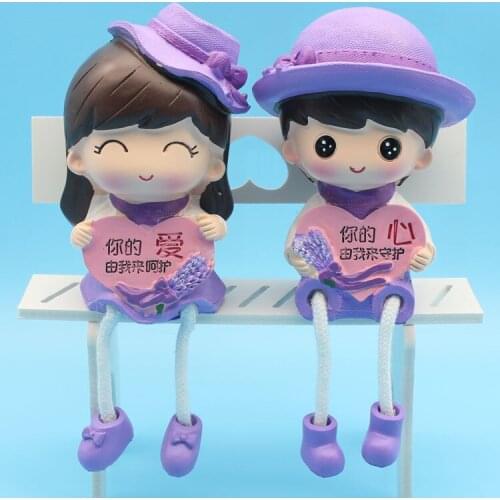 Couples garden home new room decoration handicraft small ornaments lovely legged doll creative bedroom furnishings