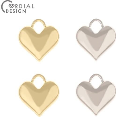 Cordial Design 100Pcs 16*17MM Jewelry Accessories/Heart Shape/Charms/DIY Making/Jewelry Findings & Components/Pendants/Hand Made