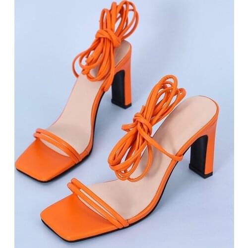 TGHDOF 2021 Summer New Chain Ankle Strap Sandals Women Sexy Open Toe Thin High Heels Sandals Female Buckle Strap Wedding Shoes