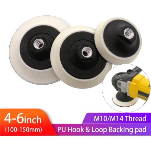 Rotary Backing Pad Hook & Loop Sanding Pad with M10/M14 Thread Backer Plate for Rotary Polisher and Sander Diameter4-6 inch