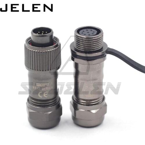 WEIPU ST12series 9pin wire connector docking connector IP68 waterproof 9 pin connector