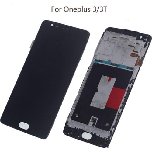 5.5 inch AMOLED display for Oneplus 3T A3010 oneplus 3 A3000 A3003 LCD touch screen digitizer screen repair parts with frame