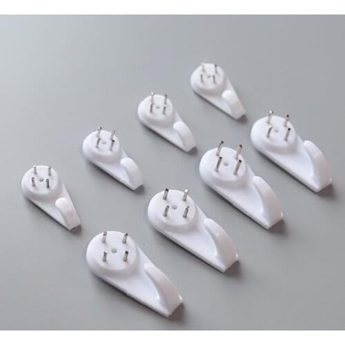 1/10Pc Wall Decoration Installation Seamless Hooks Nail Kitchen Living Room Bedroom Home Daily Hanging Wall Invisible Hook White
