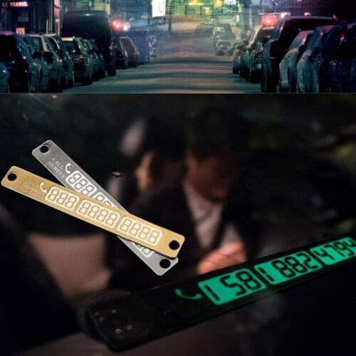 1Pcs Car Luminous Temporary Parking Card Sticker With Suckers for Hyundai ix35 iX45 iX25 i20 i30 Sonata,Verna,Solaris,Elantra