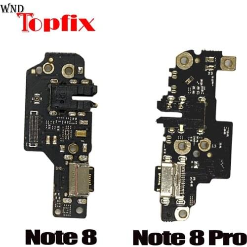 100% Tested For Xiaomi Redmi Note 8 Pro Charging Port Connector Board Parts Flex Cable For Redmi Note 8 USB Charging Port