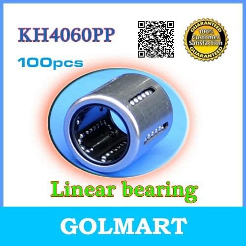 100pcs KH4060PP CNC Linear Motion Sealed Bushing 40x52x60mm Kompakt Linearkugellager for 40mm shaft rail