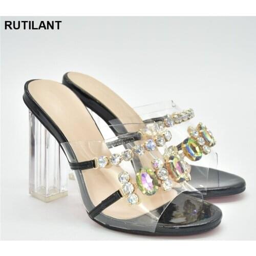 2021 High Heels Sexy Ladies Ladies Dress Shoes Italian Women Shoes Decorated with Rhineston Plus Size Women Shoes 43 Heels Women