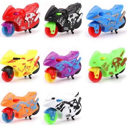 3 Ways To Play Simulation Pull Back Motorcycle Cool Inertia Motorcycle Car Plastic Pull Back Gift for Children Christmas Toys