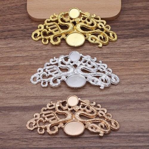 5 Pieces/Lot 90*42mm Metal Dragon Bridal Hair Accessories Making Materials Diy Jewelry Settings