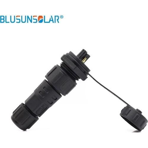 50 pair/lot M16 2,3,4 ,5 Pin 300V 10A IP67 Male Panel Mount Waterproof Cable Connector Nylon Material, Gold Plated Pins
