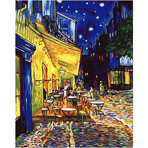 Diamond Painting Kits for Adults Full Drill Embroidery Paintings Rhinestone DIY Painting Cafe Terrace At Night