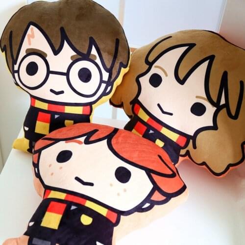 Anime Plush Stuffed Toy Q version Hermione Ron Sofa Cushion Cushion Plush Harries Pillow Lint Model Toys Dolls Christmas Gift