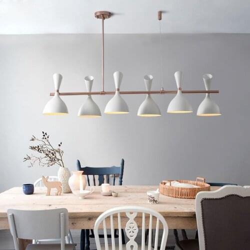 Designer restaurant hanging lamps simple postmodern creative cafe dining room table bar Nordic pendant lights wood