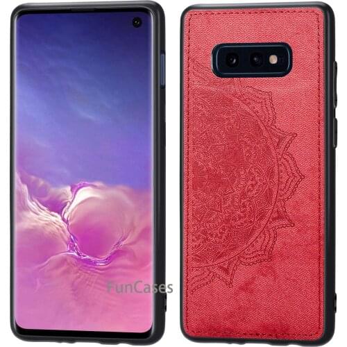 For Samsung Galaxy S10E Case Fabric Cloth Silicone TPU Bumper Hard PC Back Cover For Samsung S10 LITE Phone Case