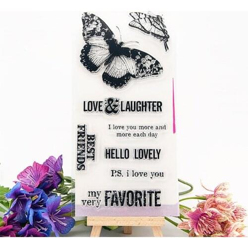 Hot selling butterfly transparent clear stamp / silicone seal roller stamp DIY scrapbook album / card production