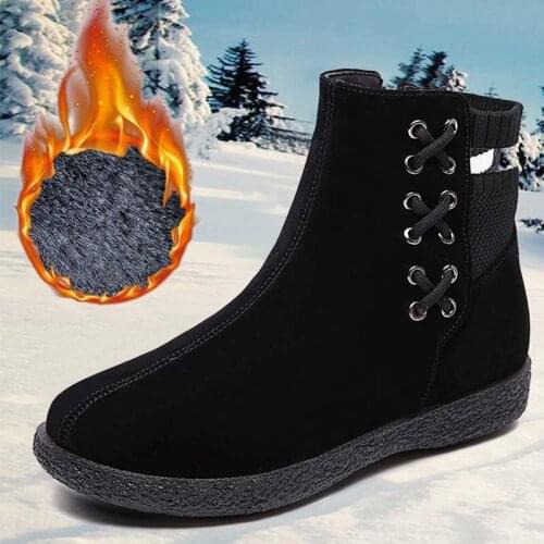 Maogu Women Boots 2021 Winter Shoes For Women Snow Boots Zipper Keep Warm Womens Ankle Boots Winter Footwear Plus Size 42 43