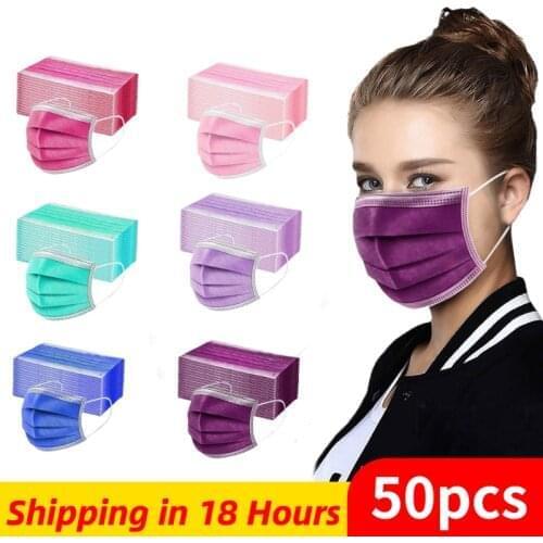 10/50/100pcs Adults Mascarillas Disposable Facemask Melt-blown Non-woven Fabric 3ply Ear Loop Halloween Cosplay Maske Mascarilla
