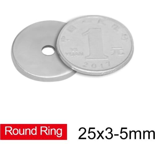 5~150PCS 25x3-5 mm Powerful Magnetic Magnet 25*3 mm Hole 5mm Permanent Neodymium Magnet 25x3-5mm Small Round Ring Magnet 25*3-5