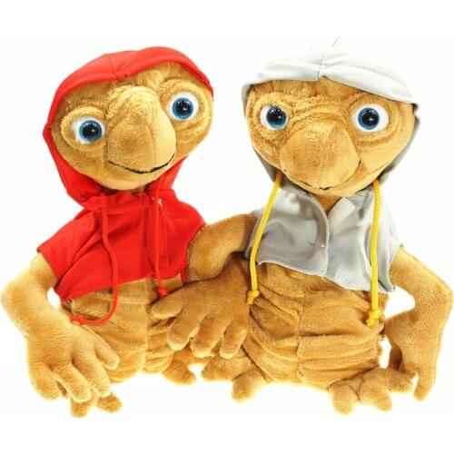 ET the Extra Terrestrial Alien Soft Stuffed Plush Doll with Hoodie Movie Cartoon Collection Toy Red Grey Approx 28cm/11"