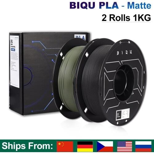 BIQU PLA Filament Matte 1.75mm 2 Rolls 1KG 3D Printing Material 3D Printer Parts For Ender 3 V2 BIQU B1 BX Printer 3D Pen