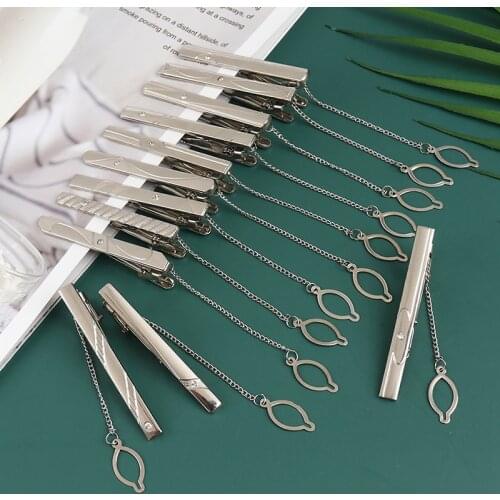 New Tie Clip Fashion Style 1PC Necktie Men Metal Simple Bar Clasp Practical Bowtie Clasp Tie Pin for Mens Gift Accessories