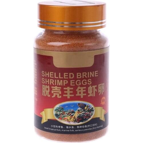 Aquarium Nutrition Brine Shrimp Shelled Eggs Healthy Fish Food Feeding