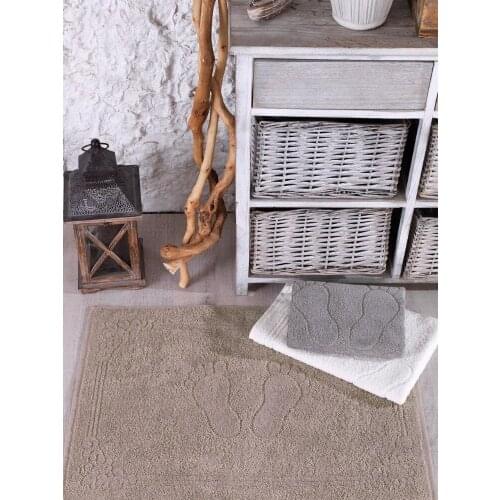 %100 Cotton Foot Towel 3 Pcs 50x70cm Pure Turkish Quality Grey Soft Luxury Super Absorbent Bathroom Textile