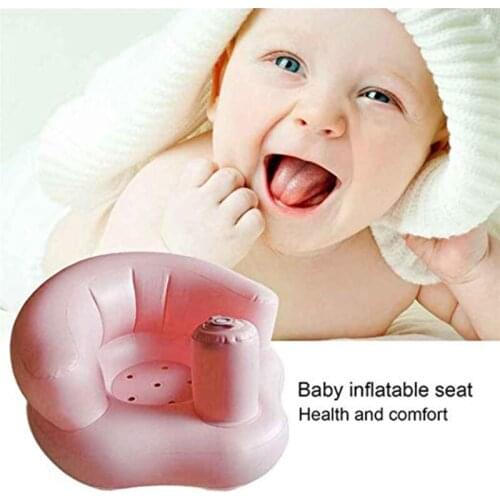 D7YD Portable Baby Learning Seat Inflatable Bath Chair PVC Sofa Shower Stool for Play