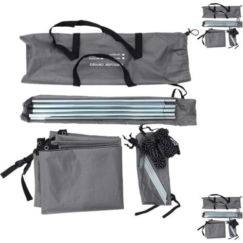 Portable Campin Shelter, Car Side Awning RV Sun Shade Sail Canopy Roof Top Tent for Caravan, Outdoor, SUV