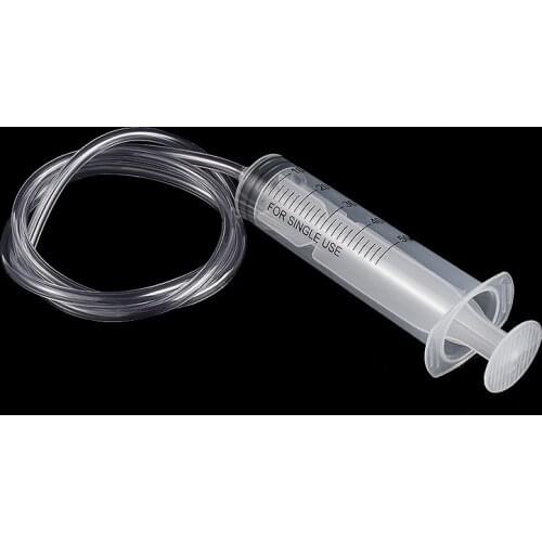 Durable 50ml Reusable Plastic Hydroponics Nutrient Measuring Syringe With 100cm Tube For Motoring Applications