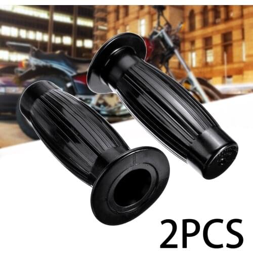 2pcs 7/8inch Motorcycle Scooter Handlebar Hand Grips Black Rubber Plastic 97-2124 97-2125 For Triumph T150 For Norton Commando