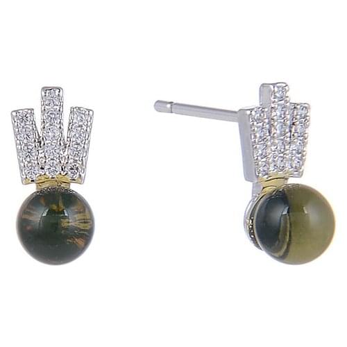 Light luxury Ear Studs 925 Sterling Silver New Woman Fashion Jewelry High Quality Olivine Earrings Girls birthday present