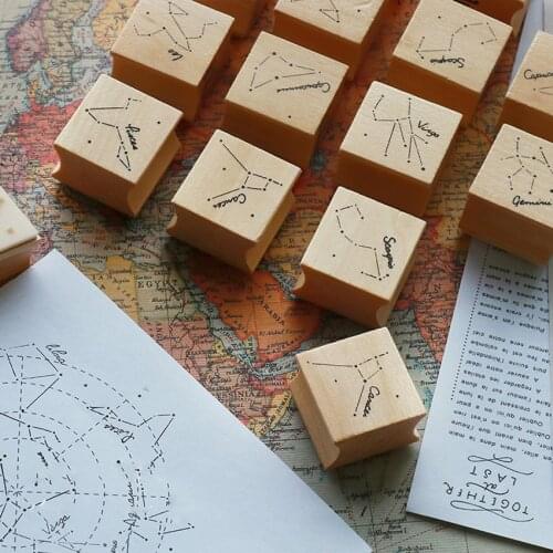 Vintage Cosmic stars constellation wood stamp DIY wooden stamps for scrapbooking stationery stamps Card Making scrapbooking Gift