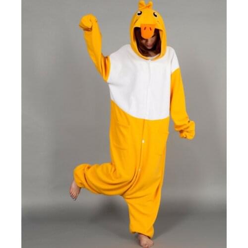 Yellow Duck Jumpsuit Costumes For Adult Women Mens Pajamas Halloween Party Cosplay camouflage Costumes